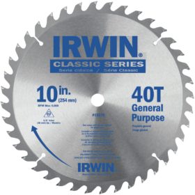 Irwin Classic Series 10 In. 40-Tooth General Purpose Circular Saw Blade (15270)
