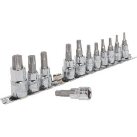 Channellock 1/4 In., 3/8 In., 1/2 In. Drive 6-Point Torx Bit Socket Set (12-Piece) (371106)
