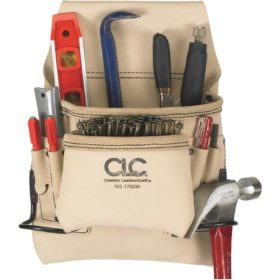 CLC 8-Pocket Leather Carpenter's Nail & Tool Bag (178234)