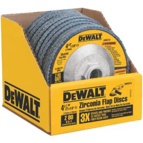 DEWALT 4-1/2 In. 80-Grit Type 29 High Performance Zirconia Angle Grinder Flap Disc (DW8313)