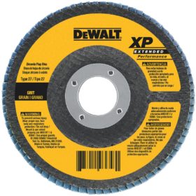 DEWALT 4-1/2 In. 60-Grit Type 29 High Performance Zirconia Angle Grinder Flap Disc (DW8312)