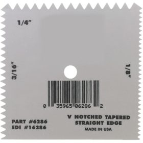 QLT 1/8 In., 3/16 In., 1/4 In. V-Notch & Straight Edge Disposable Adhesive Spreader (16286)