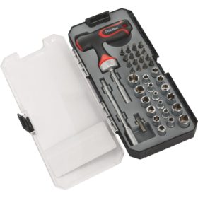 Do it Best Standard/Metric 1/4 In. Drive 6-Point Shallow Socket Set (39-Piece) (378690)