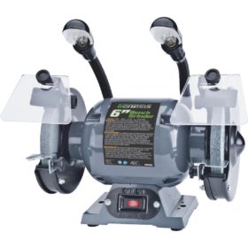 Genesis 6 In. 1/2 HP Bench Grinder with LED Lights (GBG600L)