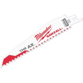 Milwaukee SAWZALL The AX 6 In. 5 TPI Wood w/Nails Demolition Reciprocating Saw Blade (5-Pack) (48-00-5021)