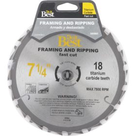 Do it Best Professional 7-1/4 In. 18-Tooth Ripping Circular Saw Blade (415731DB)