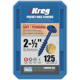 Kreg Blue-Kote Pocket Hole Screw (SML-C250B-125)