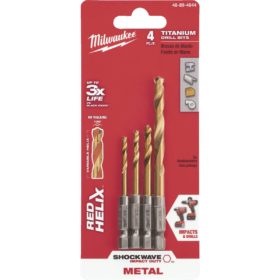 Milwaukee Shockwave 4-Piece Impact Duty Titanium Hex Shank Drill Bit Set (48-89-4644)