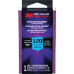 3M Pro Grade Precision 2.5 In. x 4.5 In. x 1 In. 120 Grit Fine Sanding Sponge (FSB120-PGP-1T)