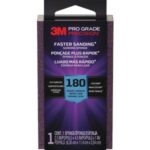 3M Pro Grade Precision 2.5 In. x 4.5 In. x 1 In. 180 Grit Fine Sanding Sponge (FSB180-PGP-1T)