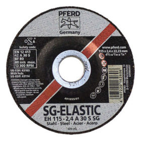 Pferd Depressed Center Cut-Off Wheel, 4 1/2 in Dia, 3/32 in Thick, 46 Grit, Alum Oxide (63103)