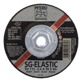 Pferd Depressed Center Cut-Off Wheel, 4 1/2 in Dia, 3/32 in Thick, 5/8 Arbor, 46 Grit (63114)