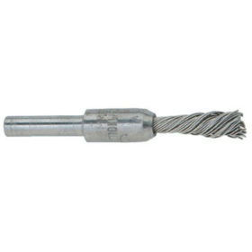 Pferd Singletwist Knot End Brushes, Stainless Steel, 20,000 rpm, 1/4" x 2 3/4" (83283)