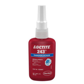 Loctite 1329505 243 Threadlockers, Medium Strength, 250 mL, 3/4 in Thread, Blue