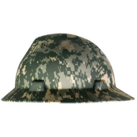MSA 10104254 Freedom Series V-Gard Hard Hats, Fas-Trac Ratchet, Full Brim, Camouflage