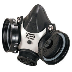 MSA 808053 Comfo Classic Respirator, Medium, Silicone, Particles and Gases