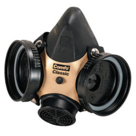 MSA 808061 Comfo Classic Respirator, Large, Silicone, Particles and Gases