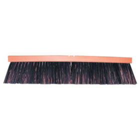 Magnolia Heavy-Duty Street Brooms, 24 in Hardwood Block, 4 1/4 in Trim L, Blue Plastic (6424-A)