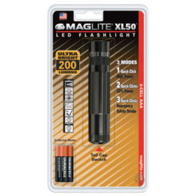 MAG-Lite XL50-S3016 XL50 LED Flashlight, 3 AAA, Black