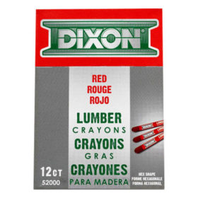 Dixon Ticonderoga 52000 Lumber Crayons, 1/2 in X 4 1/2 in, Red