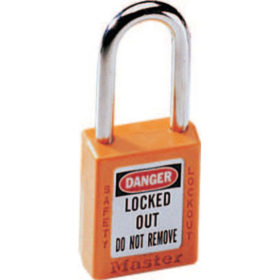 Master Lock 410ORJ No. 410 & 411 Lightweight Xenoy Safety Lockout Padlocks, Orange