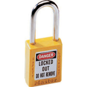 Master Lock 410YLW No. 410 & 411 Lightweight Xenoy Safety Lockout Padlocks, Yellow