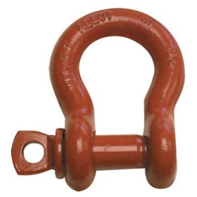 Columbus McKinnon M651P Screw Pin Anchor Shackles, 5/8 in Bail Size, 4.5 Tons, Orange Paint