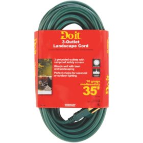 Do it 35 Ft. 16/3 Medium-Duty Extension Cord (OP-JTW163-35X-GR)