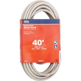 Do it Best 40 Ft. 16/3 Medium-Duty Tan Deck Extension Cord (OU-JTW163-40X-BE)