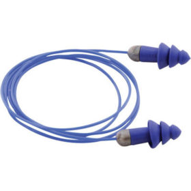 Moldex 6415 Rockets Reusable Earplugs, TPE, Blue, Metal Detectable with Cord