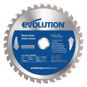 Evolution 180BLADEST TCT Metal-Cutting Blades, 7 in, 20 mm Arbor, 3,900 rpm, 36 Teeth