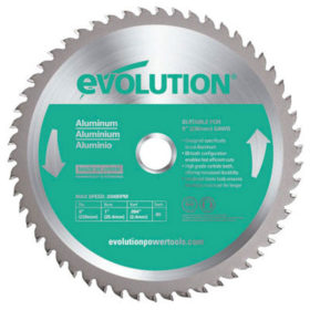 Evolution 230BLADE-ST TCT Metal-Cutting Blades, 9 in, 1 in Arbor, 3,000 rpm, 48 Teeth