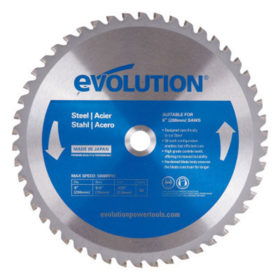 Evolution 8BLADEMS TCT Metal-Cutting Blades, 8 in, 5/8 in Arbor, 5,800 rpm, 50 Teeth