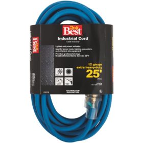 Do it Best 25 Ft. 12/3 Industrial Outdoor Extension Cord (RL-JTW123-25X-BL)