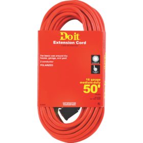 Master Electrician 50 Ft. 16/2 Polarized Outdoor Extension Cord (02208ME)