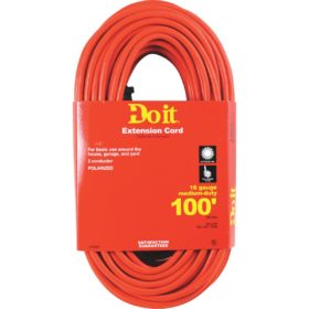 Master Electrician 100 Ft. 16/2 Polarized Outdoor Extension Cord (02209ME)