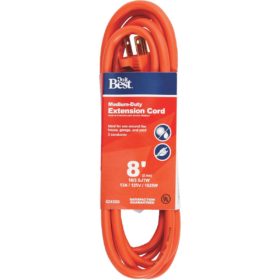 Master Electrician 8 Ft. 16/3 Outdoor Extension Cord (OU-JTW-163-8-OR)