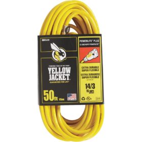 Yellow Jacket 50 Ft. 14/3 Indoor/Outdoor Extension Cord with PowerLite Plug (2887)