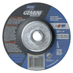 Norton Abrasives 66252842025 Type 27/42 Gemini RightCut Cut-Off Wheel, 4 1/2" Dia, 5/8" Arbor, 46 Grit
