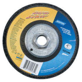 Norton Abrasives 66261009585 Rapid Strip Depressed Center Wheels, Silicon Carbide, 4 1/2 in Dia., 36/50 Grit