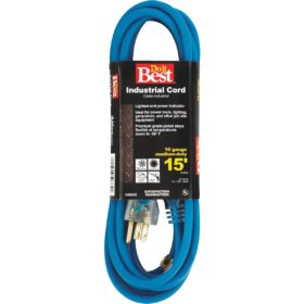 Do it Best 15 Ft. 16/3 Industrial Outdoor Extension Cord (RL-JTW163-15X-BL)