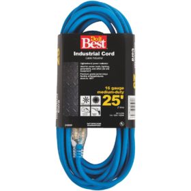 Do it Best 25 Ft. 16/3 Industrial Outdoor Extension Cord (RL-JTW163-25X-BL)