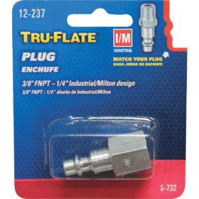 Tru-Flate Industrial/Milton 3/8 In. FNPT Steel Industrial Plug (12-237)