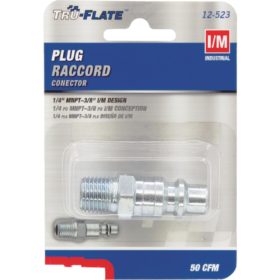 Tru-Flate Industrial/Milton 1/4 In. MNPT Steel Industrial Plug (12-523)