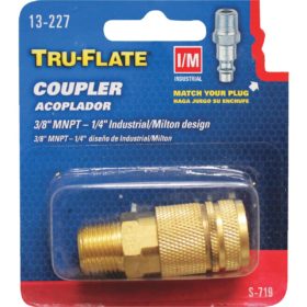 Tru-Flate Industrial/Milton Series Push-to-Connect 3/8 In. MNPT Coupler (13-227)
