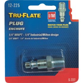 Tru-Flate Industrial/Milton 1/4 In. MNPT Steel Industrial Plug (12-225)