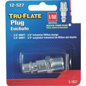 Tru-Flate Industrial/Milton 3/8 In. MNPT Steel Industrial Plug (12-527)
