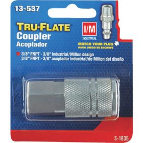 Tru-Flate Industrial/Milton Series Push-to-Connect 3/8 In. FNPT Coupler (13-537)