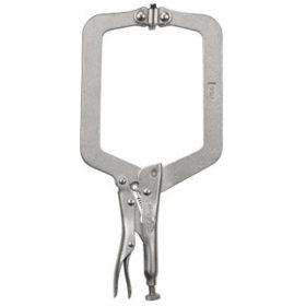 Stanley 9SP Locking C-Clamps with Swivel Pads, Jaw Opens to 4 1/2 in, 9 in Long