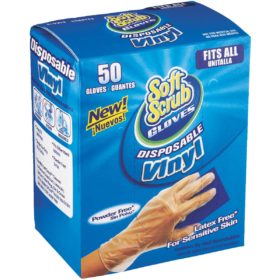 Soft Scrub 1 Size Fits All Vinyl Disposable Glove (50-Pack) (11250-16)